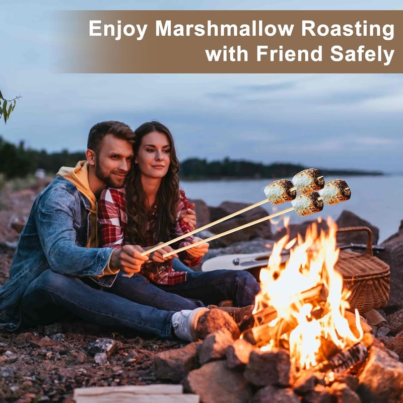 VWINDESK 150 Pack Marshmallow Roasting Sticks, 30 Inch Smores Stick Extra Long for Fire Pit, 5mm Thick Bamboo Barbecue Skewers Outdoor for BBQ Kabob Grilling, Campfire, Hotdog, Plant Support - Image 4